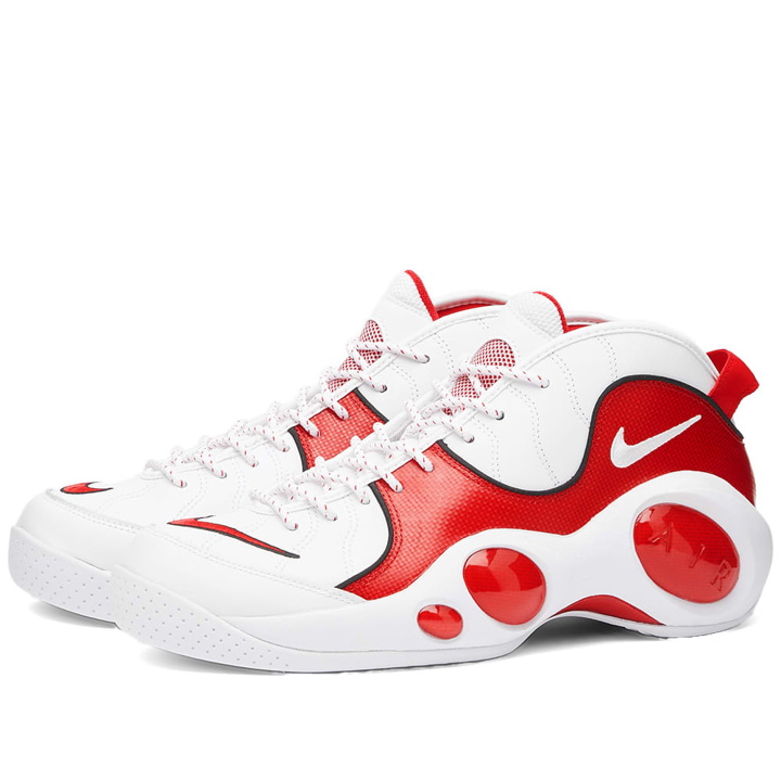 Photo: Nike Men's Air Zoom Flight 95 Sneakers in White/True Red/Black