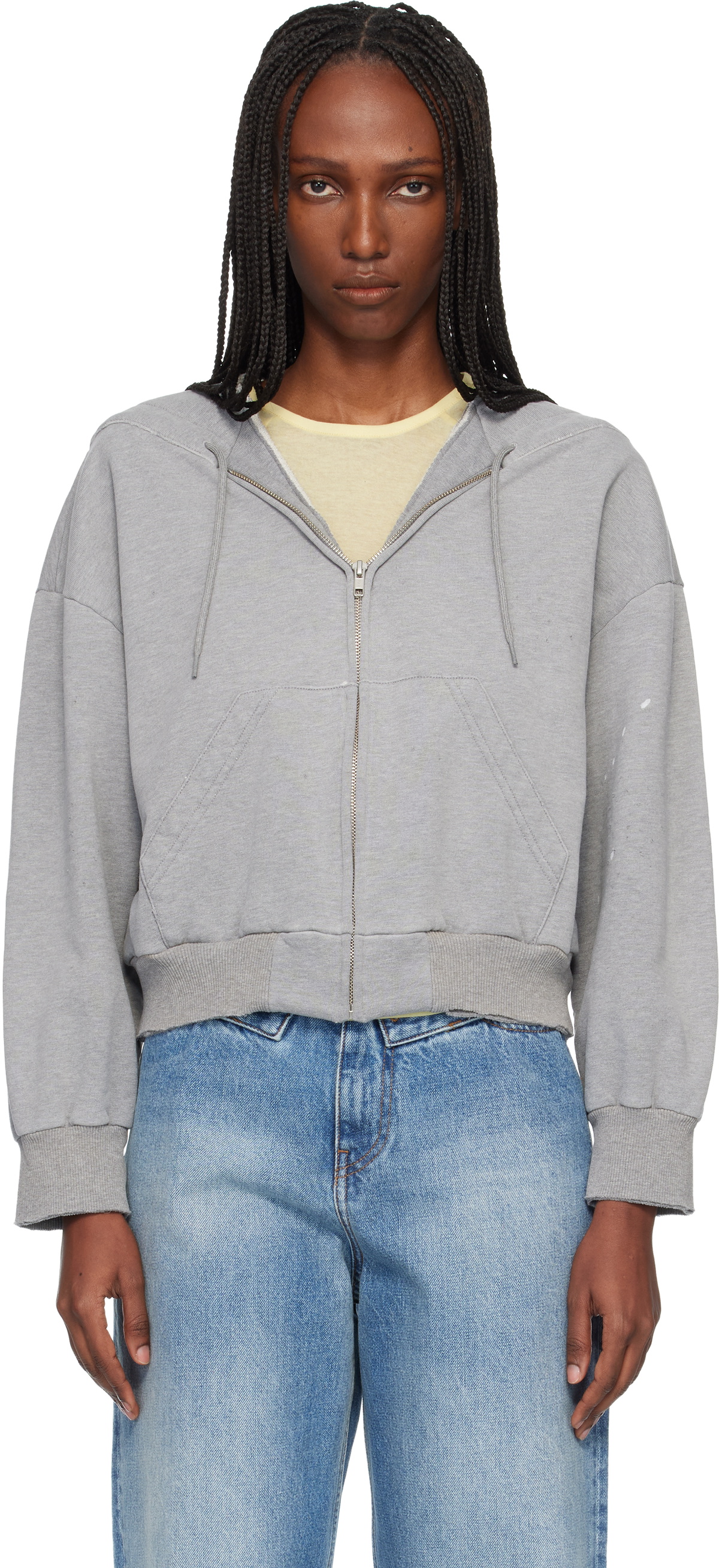 MM6 Maison Margiela Gray Unbrushed Cotton Sweatshirt