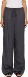 LE17SEPTEMBRE Gray Silky Drawstring Trousers