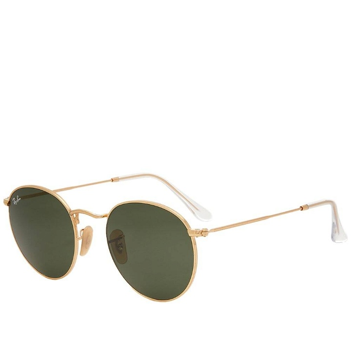 Photo: Ray Ban Round Sunglasses in Arista/Crystal Green