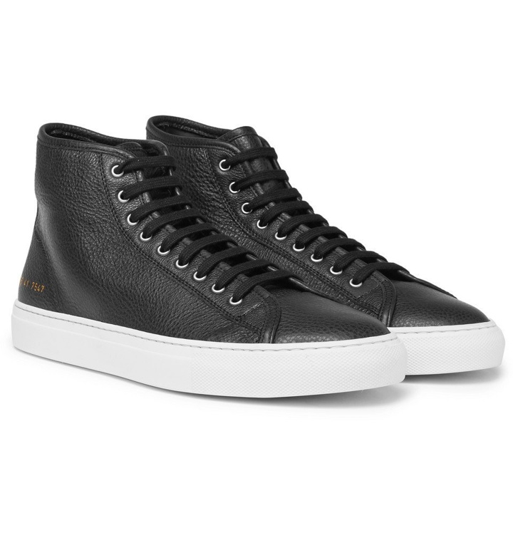 Photo: Common Projects - Tournament Full-Grain Leather High-Top Sneakers - Men - Black