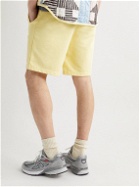 Carleen - Straight-Leg Patchwork Upcycled Voile and Organic Cotton-Blend Jersey Drawstring Shorts - Yellow