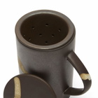 ferm LIVING Koyo Tea Mug with Infuser Set in Dark Brown/Buff 