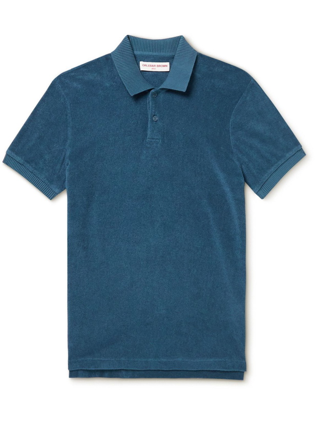 Photo: Orlebar Brown - Cotton-Terry Polo Shirt - Blue