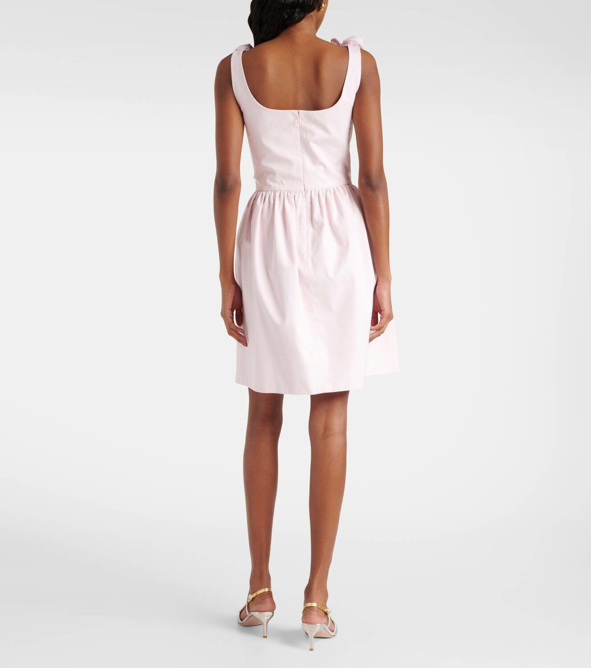 Giambattista Valli Floral-appliqué cotton minidress