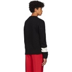 Neil Barrett Black Wool and Alpaca GG Easy-Fit Sweater