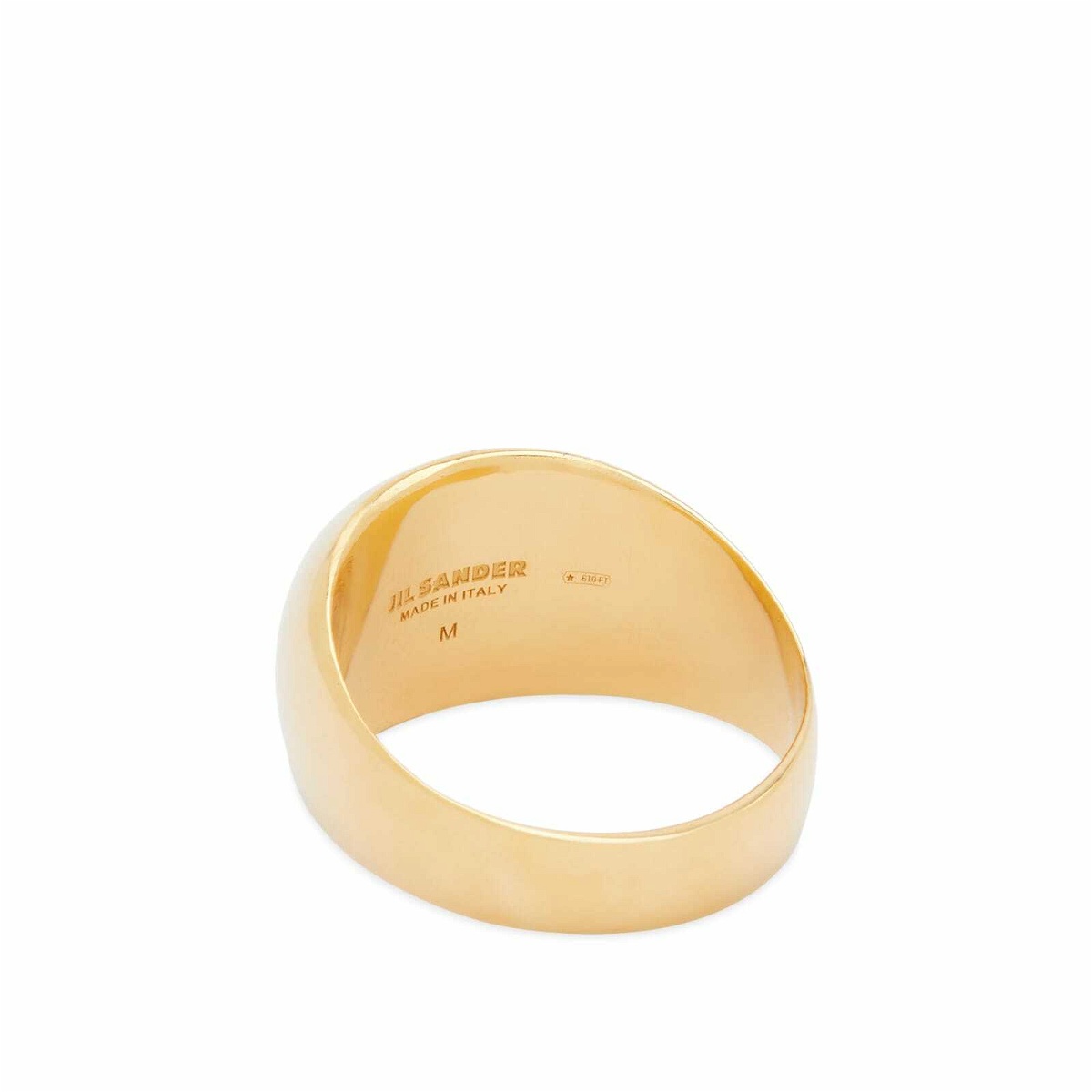 Jil Sander Men's Classic Chevalier Ring in Gold Jil Sander