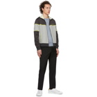 Givenchy Grey and Yellow Zip-Up Sweater