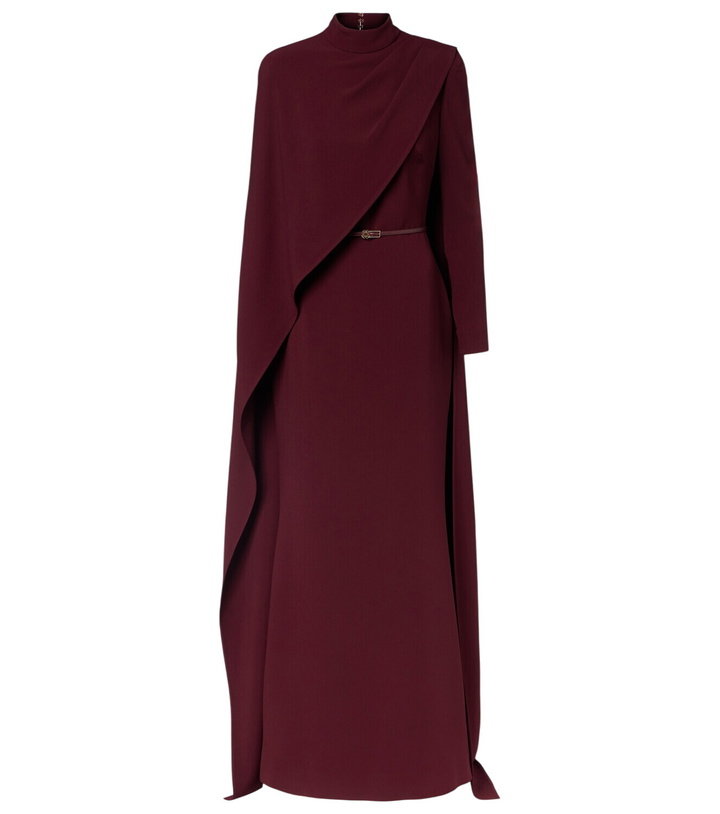 Photo: Elie Saab Cape-detail belted gown