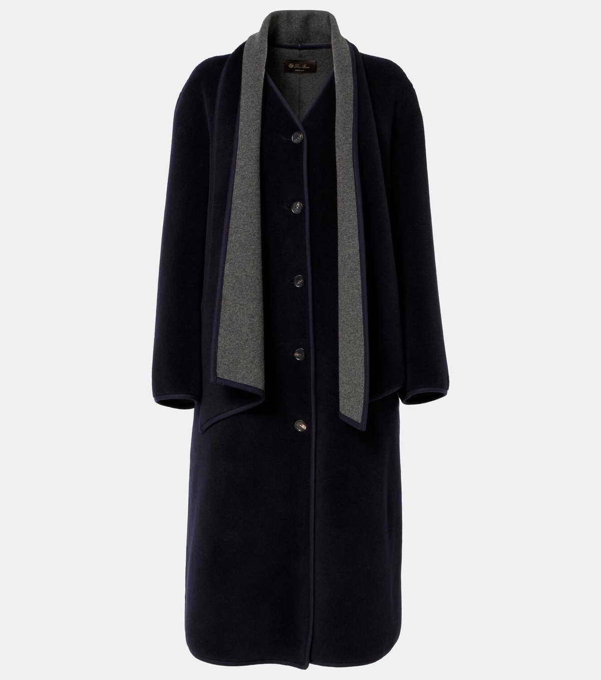 Loro Piana Gladwin scarf-detail wool and silk coat Loro Piana