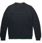 Incotex - Checked Virgin Wool-Blend Sweater - Green