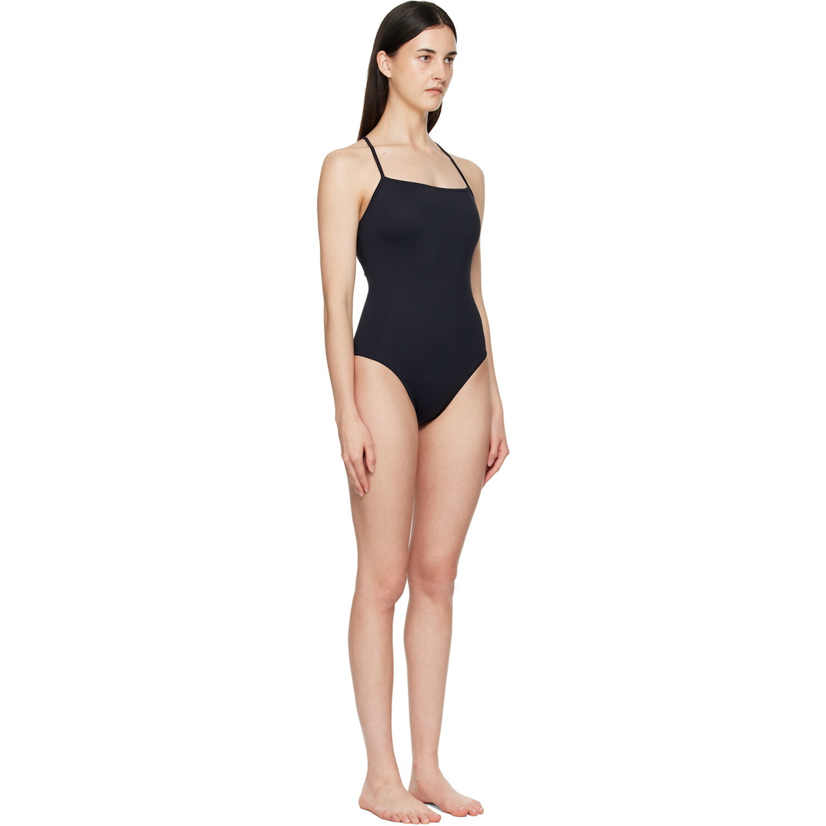 Loulou de Saison Black Itak LDS Criss-Crossing Straps Swimsuit