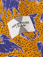Café du Cycliste - Laureline Camp-Collar Printed Gravel Shell Cycling Jersey - Orange