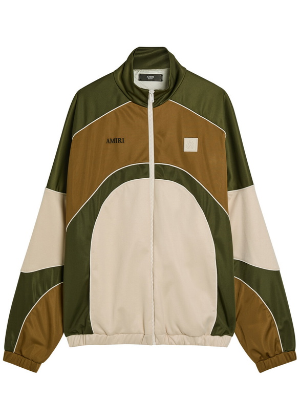 Photo: Amiri Panelled Satin-twill Track Jacket Multicoloured 1