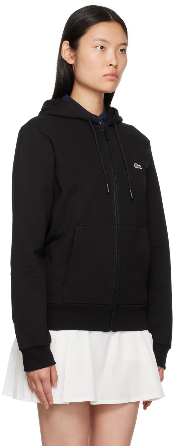 Lacoste Black Zipped Hoodie