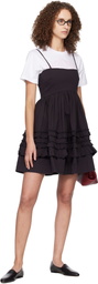 GANNI Black Frill Minidress