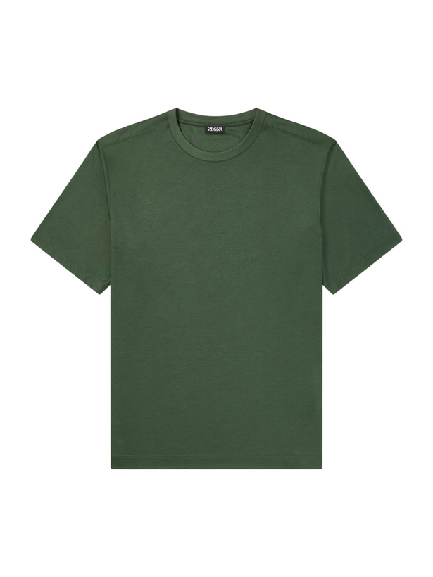 Photo: Zegna - Cotton-Jersey T-Shirt - Green