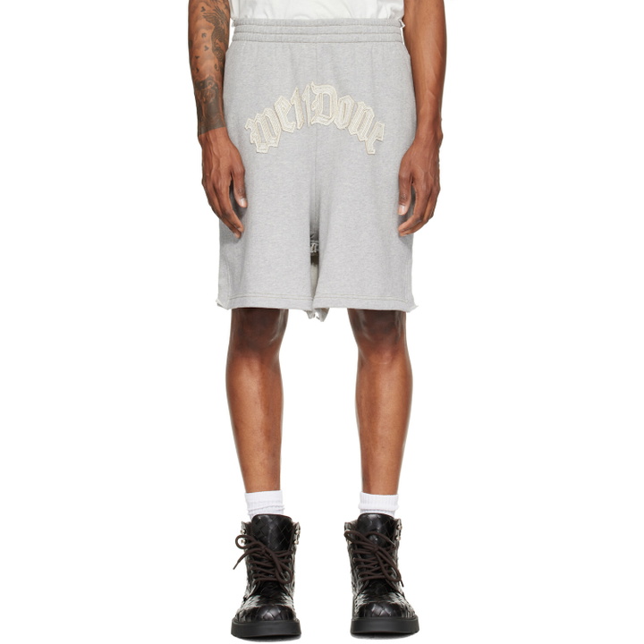 Photo: We11done Gray Inside-Out Bermuda Sweat Shorts