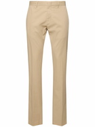 ZEGNA Garment Dyed Cotton Flat Front Pants