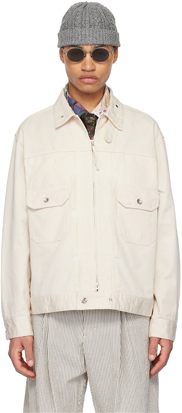 Photo: Engineered Garments Off-White Zip Jacket