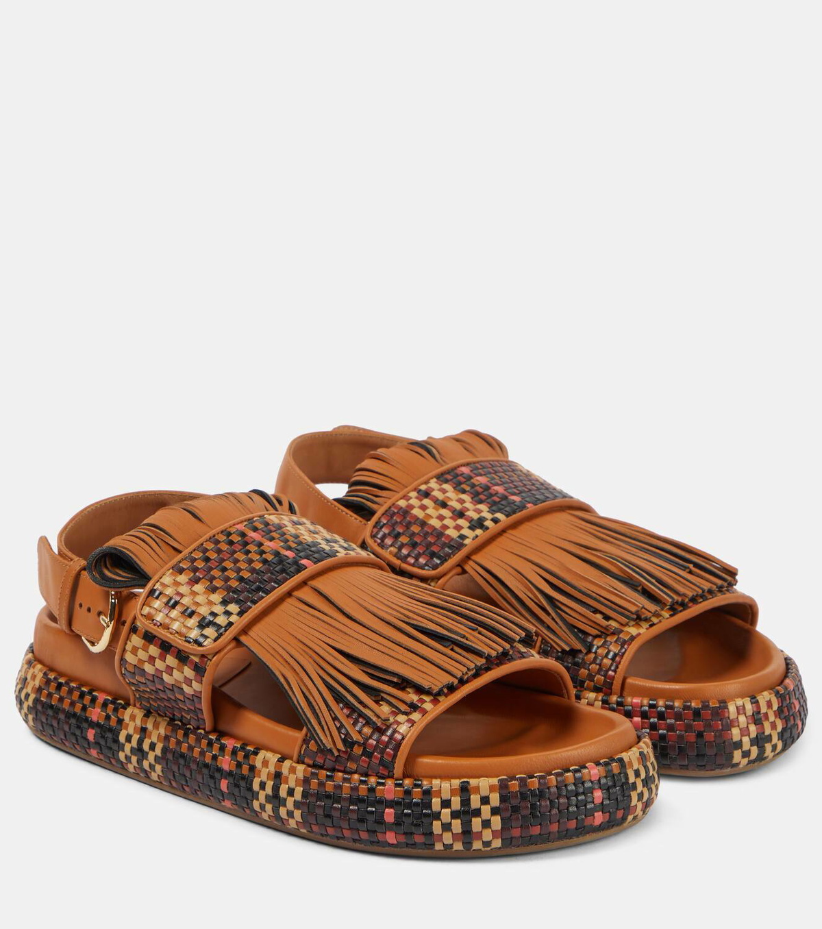 Ulla Johnson Fringed woven leather sandals Ulla Johnson