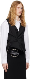 Ann Demeulemeester Black Ove Asymmetric Closure Waistcoat