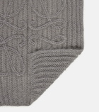 Loewe Anagram open-knit mohair-blend scarf