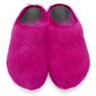 Marni Pink Calf-Hair Fussbett Loafers