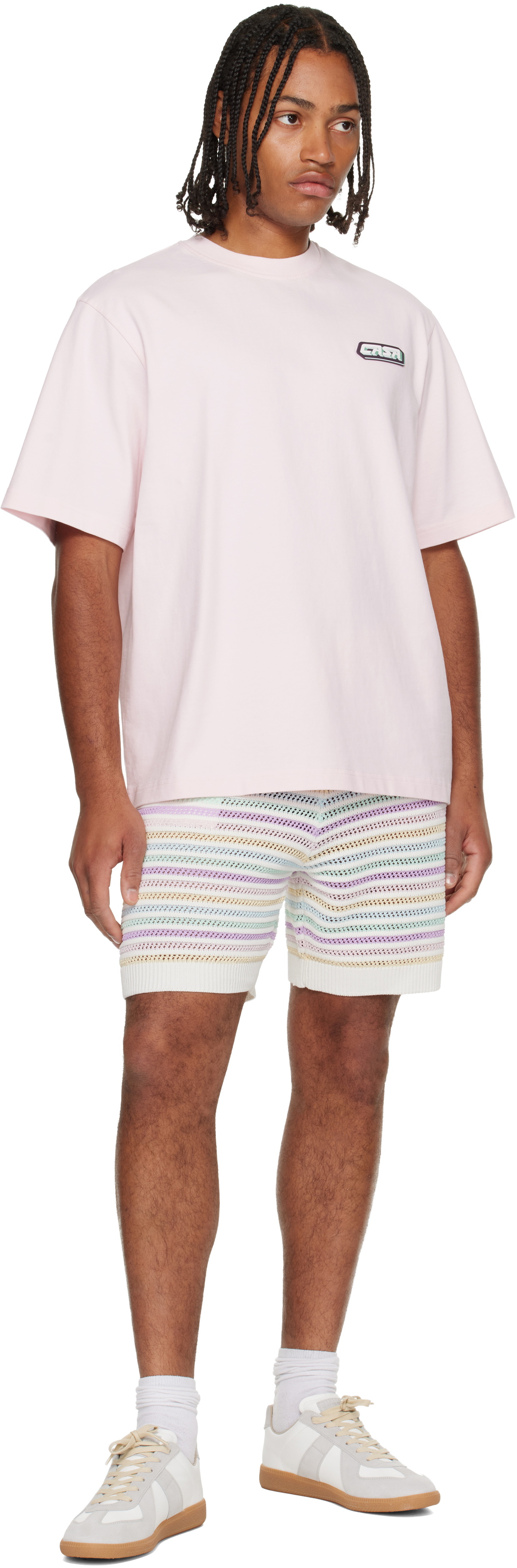 Casablanca Pink 'Casa' Racing Oversized Short Sleeve T‑shirt