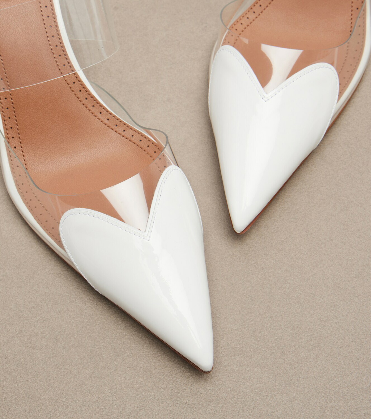 Alaïa Le Coeur patent leather wedge mules