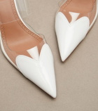 Alaïa Le Coeur patent leather wedge mules