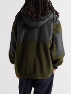 WTAPS - Eaves Logo-Embroidered Fleece and Shell Hooded Half-Zip Jacket - Unknown