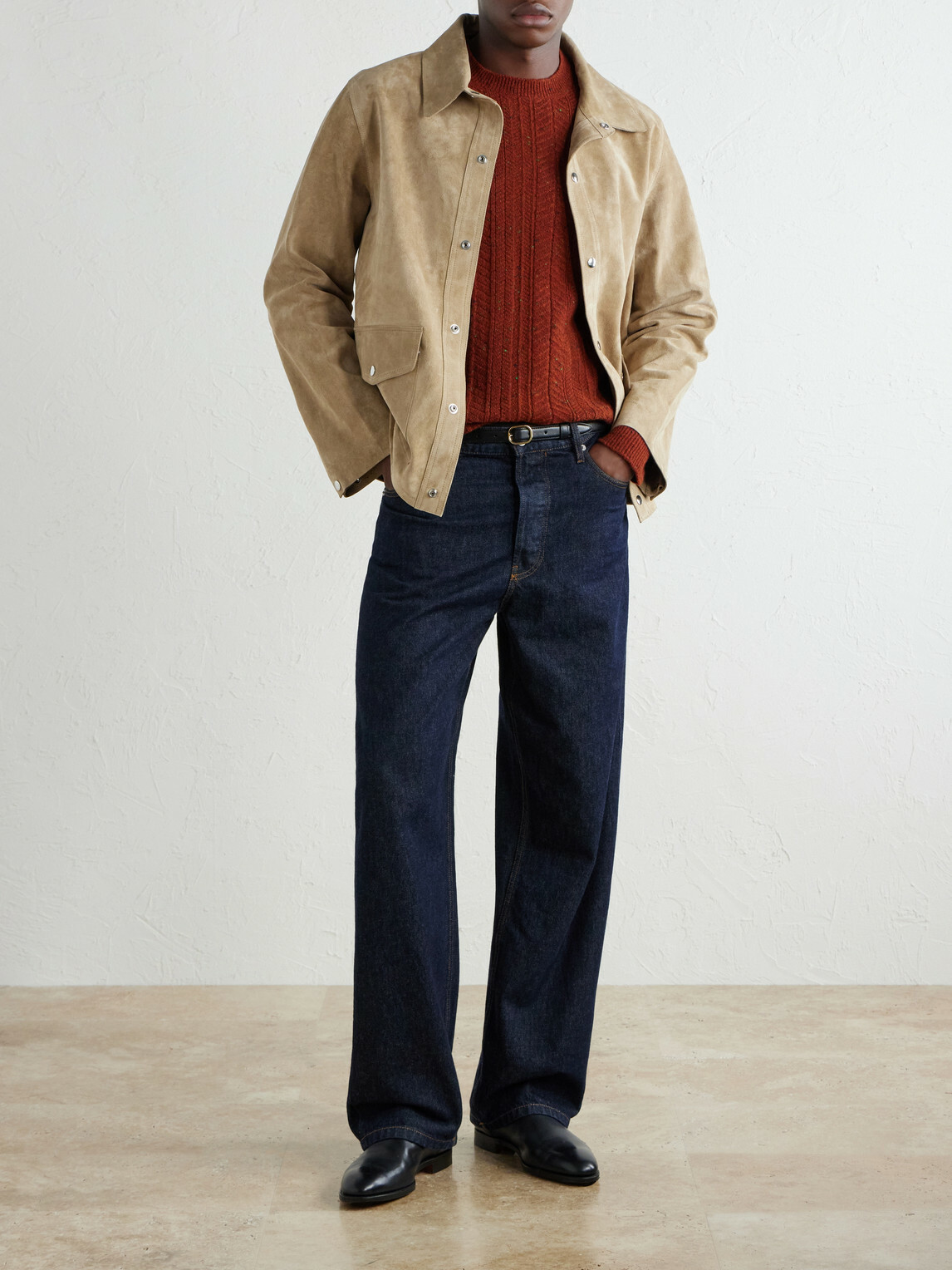 Inis Meáin - Herringbone Merino Wool and Cashmere-Blend Sweater - Red