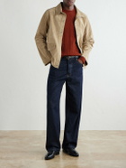 Inis Meáin - Herringbone Merino Wool and Cashmere-Blend Sweater - Red