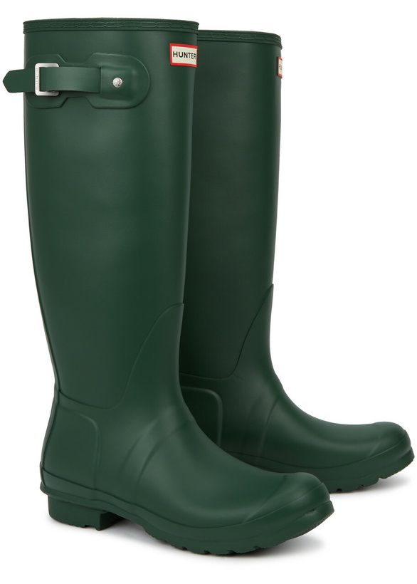Photo: Hunter Original Tall Rubber Wellington Boots Green
