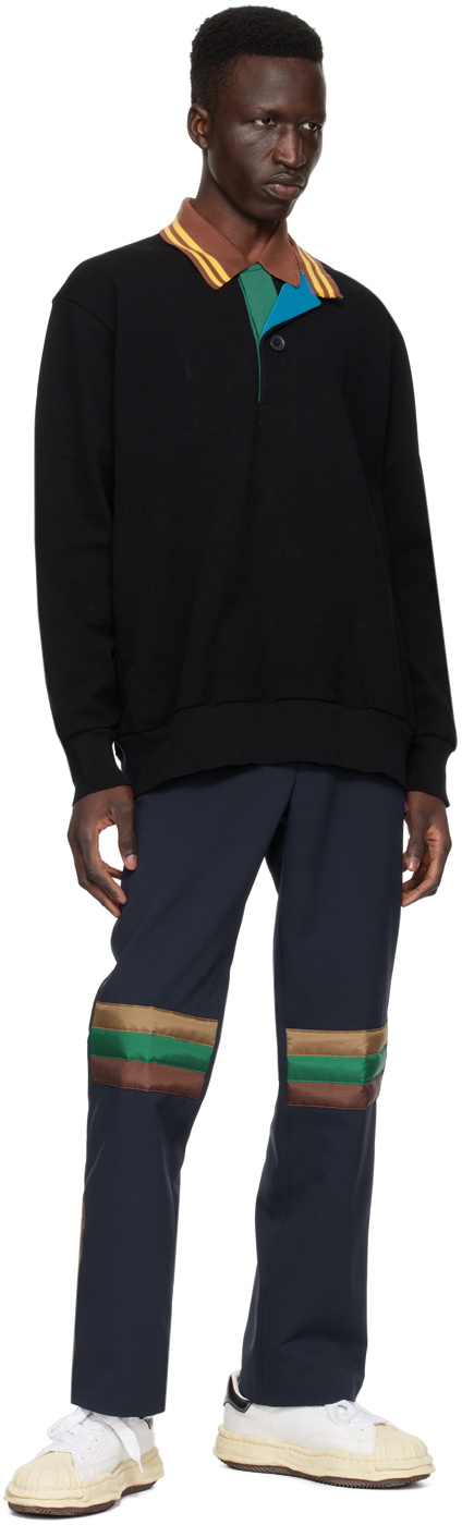 kolor Navy Paneled Sweatpants
