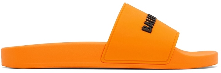 Photo: Balenciaga Orange Pool Slides