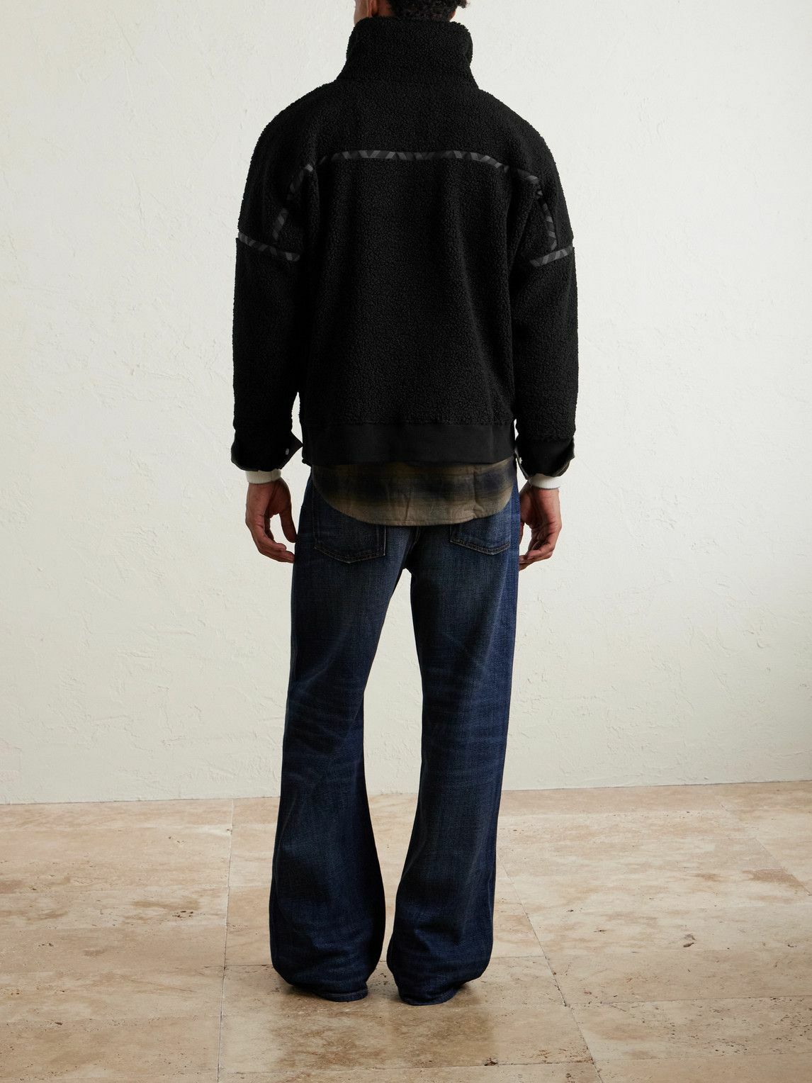 MANAAKI - Ari Fleece Half-Zip Sweatshirt - Black
