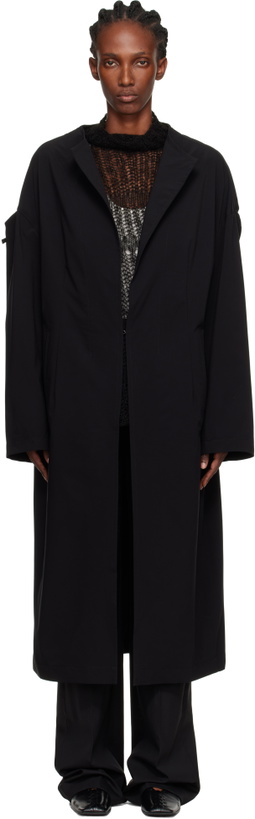Photo: Y's Black U-Drop Sleeve Coat