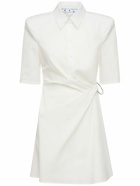 OFF-WHITE Cotton Poplin Mini Shirt Dress