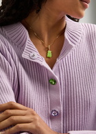 Crystal Haze Fizzy Nostalgia Bear 18kt Gold-plated Necklace - Green - One Size
