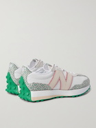 NEW BALANCE - Casablanca 327 Suede-Trimmed Logo-Jacquard and Leather Sneakers - White - UK 10.5