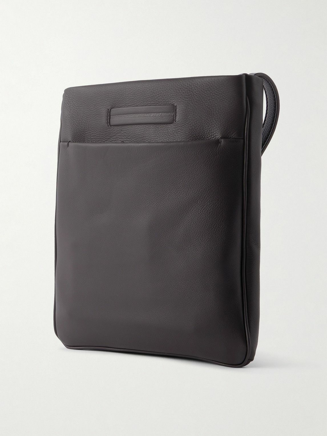 Zegna - SECONDSKIN Leather Messenger Bag