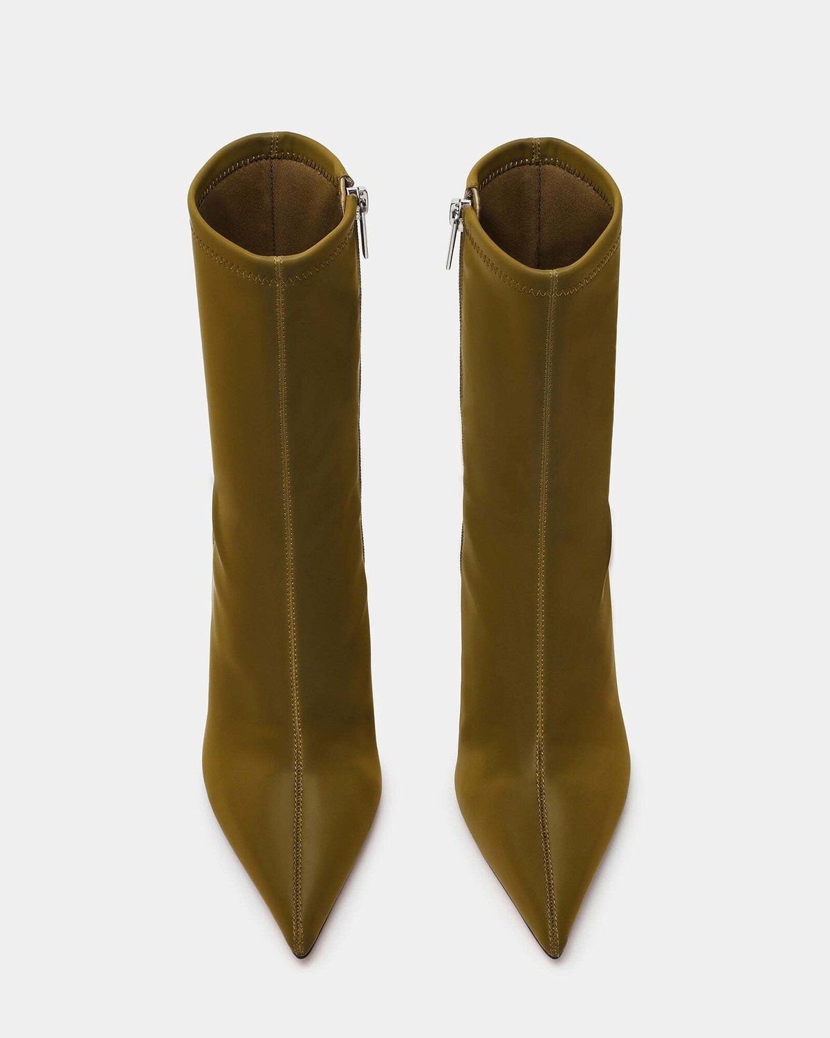 Steve Madden Mackena Booties in Olive Satin