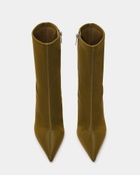 Steve Madden Mackena Booties in Olive Satin