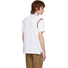 Burberry White Kian Icon Stripe Polo