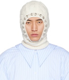 Simone Rocha SSENSE Exclusive Off-White Beaded Balaclava