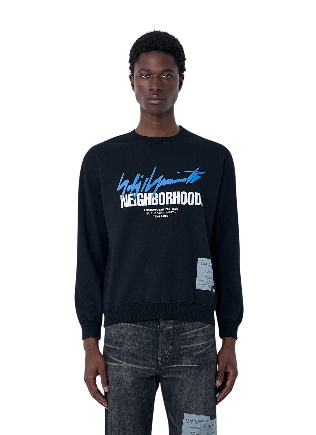 Yohji Yamamoto Black Diagonal Turtleneck Yohji Yamamoto