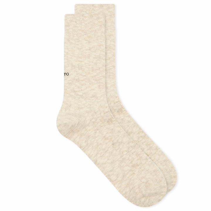 Photo: RoToTo Organic Cotton Slub Crew Sock in Light Grey