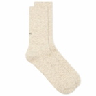 RoToTo Organic Cotton Slub Crew Sock in Light Grey